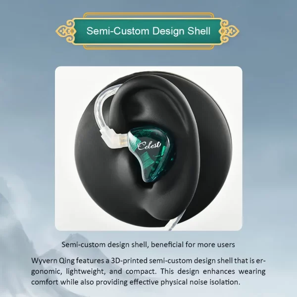 Kinera celest wyvern qing fone de ouvido intra-auricular monitor iem com fio fone de ouvido de alta fidelidade com cabo de microfone fones de ouvido para jogos fone de ouvido de áudio - Imagem 5