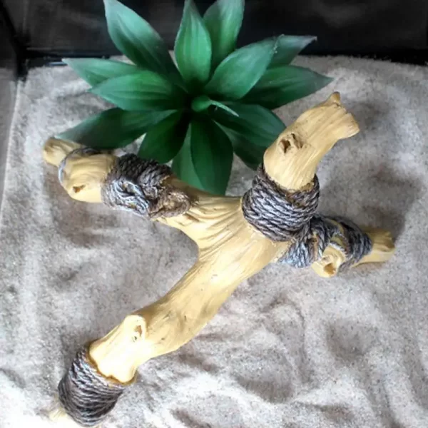Réptil canto ramo resina terrário escalada ramo lagarto tanque ornamento engraçado cobra suprimentos para aranhas dragão barbudo - Imagem 4