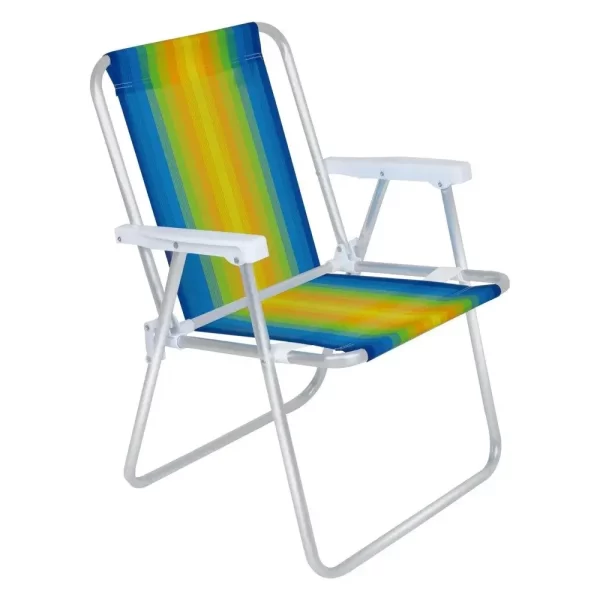 Cadeira de Praia Alta Alumínio Mor - Cores Sortidas - Casa dos Fogões - Imagem 3