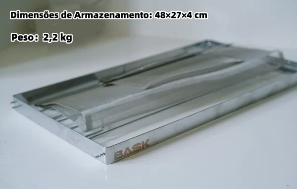 Churrasqueira Portátil Dobrável Fogão em Aço Inoxidável Carvão BBQ Grill Camping Bask - Imagem 5
