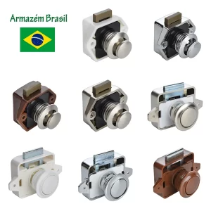 KAK 20 Peças Push Lock para Segurança em Campistas e Móveis