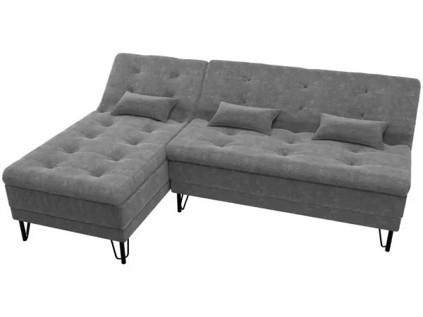Sofá-cama 2 Lugares Casal Reclinável Veludo Matrix Nice - Imagem 4