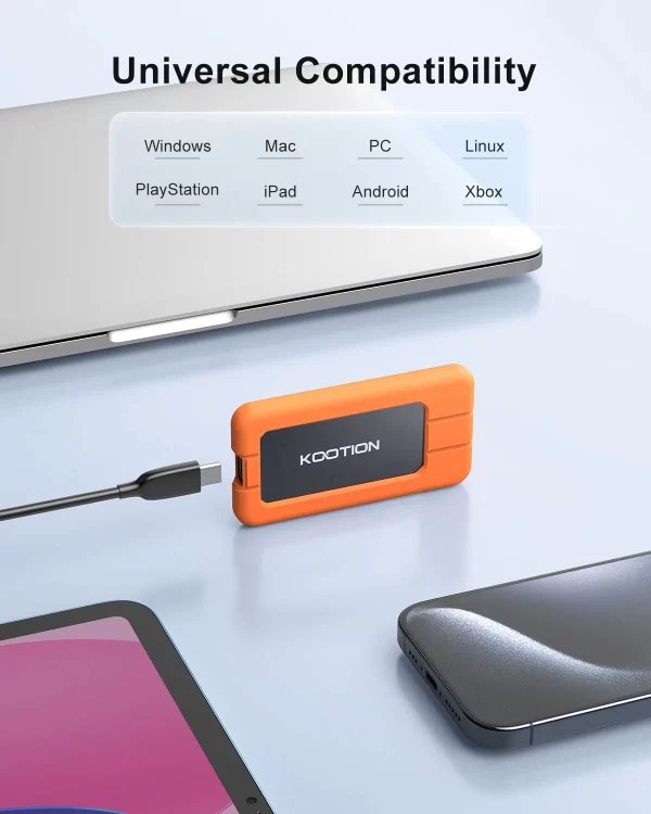 KOOTION X1Max 2TB Disco Rígido SSD Externo HD Externo USB 3.2 GEN 2 SSD Portátil 512GB 1TB Mini PSSD para Laptops Desktop PS4 PS5 - Imagem 4