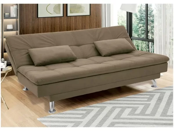 Sofá-cama Casal Reclinável Suede Linoforte Yasmin - Imagem 5