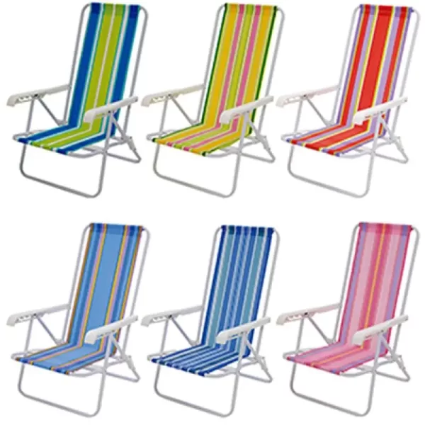 Kit Cadeiras de Praia e Piscina Reclinável 4 Posições Aço 2004 com 2 Peças MOR - Imagem 2