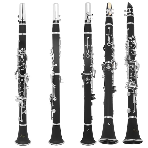 Clarinete 17 teclas caindo tune b/c clarinete baquelite clarinete de madeira preto com caixa palheta peças de instrumento musical - Imagem 2