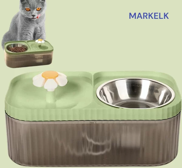 Bebedouro 2 em 1 para gatos e animais estimação – com 3L, comedouro e dispensador de água - Imagem 3