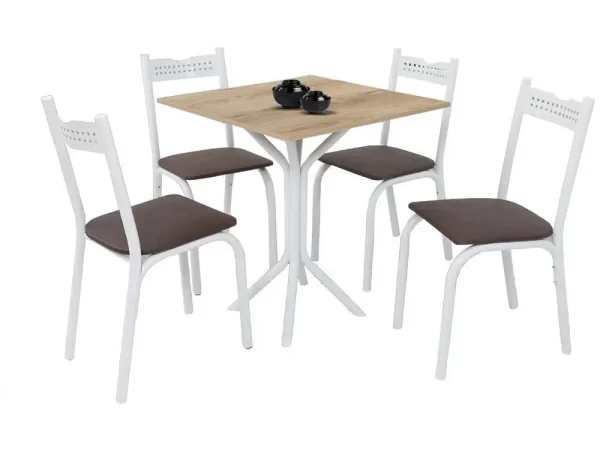 Mesa de Jantar 4 Cadeiras Quadrada - Imagem 3