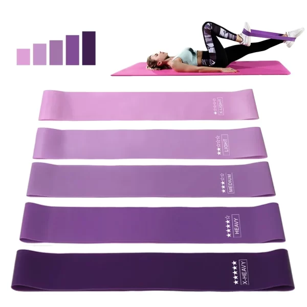 Faixas de Resistência Fitness Elásticas para Yoga e Pilates - Imagem 2