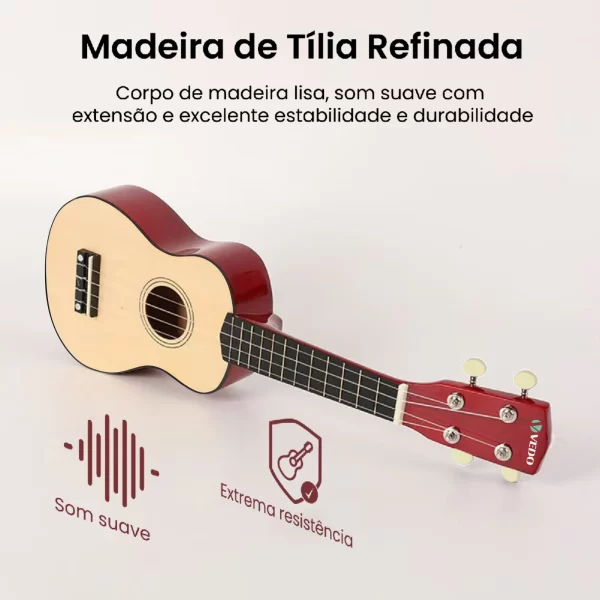 23 Polegada ukulele basswood acústico náilon 4 cordas ukulele baixo instrumento musical para jogadores iniciantes instrumento musical - Imagem 3