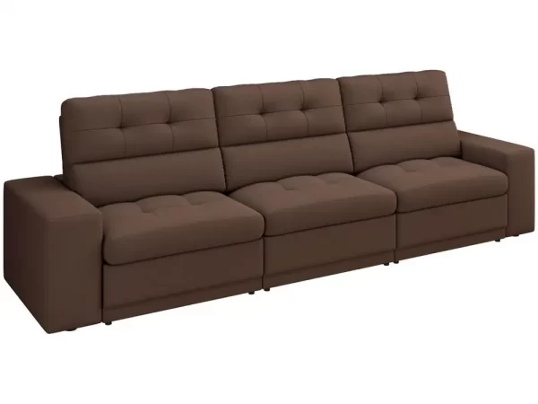 Sofá Retrátil Reclinável 4 Lugares Veludo Roma Besthouse - Imagem 3