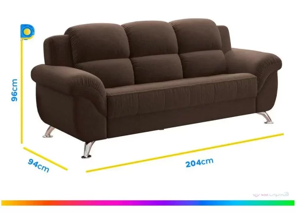 Conjunto de Sofás 2 e 3 Lugares Marselha Linoforte - Imagem 6
