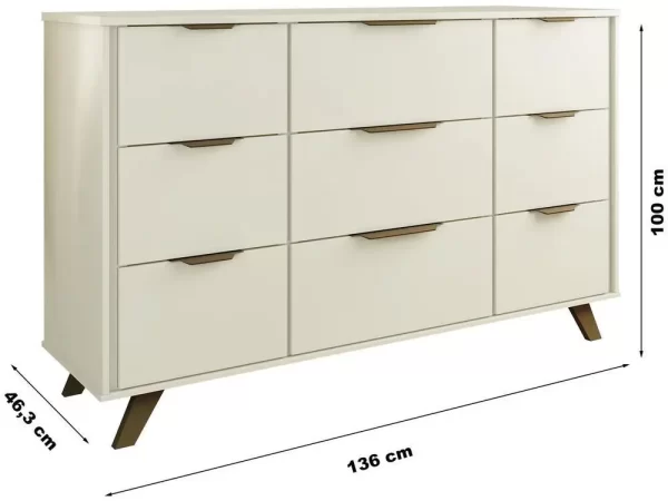 Cômoda 9 Gavetas Europa - Olímpia - Imagem 4