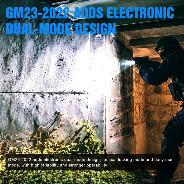 [Em estoque] TrustFire GM23 Lanterna LED tática compacta poderosa GL0ck luz montada em trilho de liberação rápida tocha recarregável USB - Imagem 5