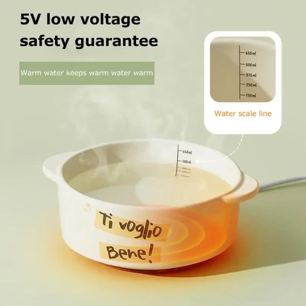 Cerâmica aquecida Pet Water Bowl, temperatura constante, aquecedor automático para cães, gatos, coelhos, pássaros, galinhas - Imagem 2