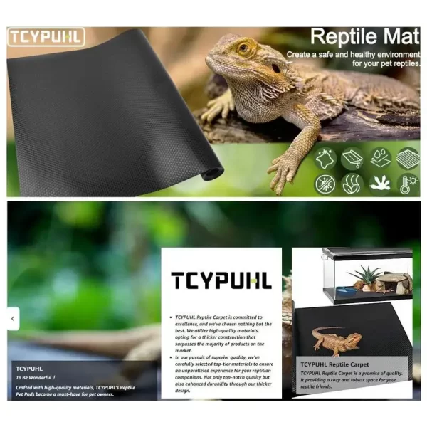 Tapete de substrato réptil para lagarto cobra e gecko, seguro e confortável, tapete, forro do terrário, cama - Imagem 5
