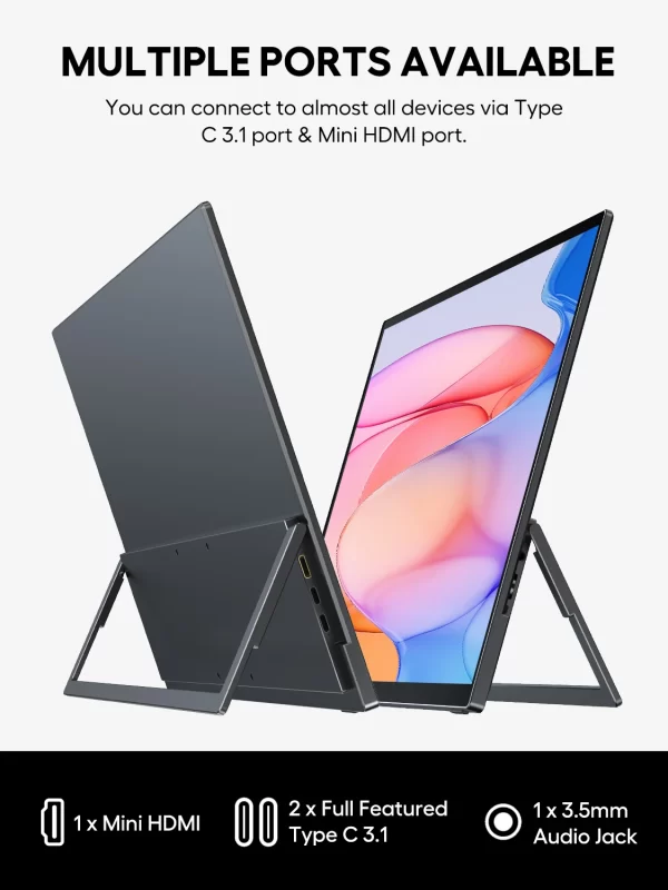 UPERFECT USteam E6 Pro 18,5 "Monitor portátil tela sensível ao toque 1080P 120Hz Tela de jogos inteligente para telefone laptop Xbox PS4 PS5 Switch Mac Phone - Imagem 5