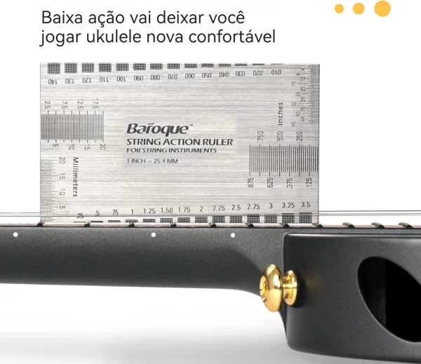 Ukulele de Viagem VEDO 23 Polegadas em Fibra de Carbono - Kit Completo com Mochila, Alça, Capotraste, Afinador, Palhetas - Imagem 3