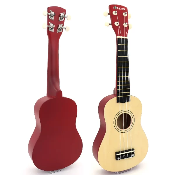 Ukulele Acústico Basswood com Nylon 4 Cordas, Guitarra Baixo, Instrumento Musical para Jogadores Iniciantes, Mini Ukulele, 23"