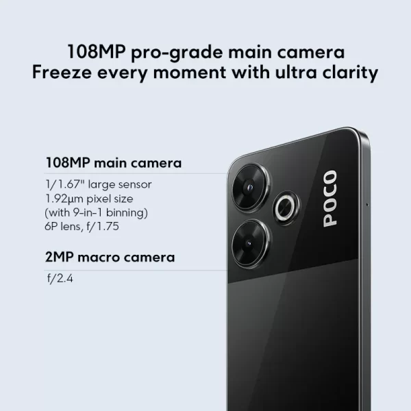 Versão global poco m6 4g smartphone mtk helio g91 ultra 108mp câmera 33w carregamento rápido 5030mah bateria 6.79 "90hz display - Imagem 6