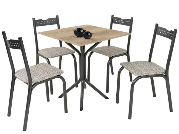 Mesa de Jantar 4 Cadeiras Quadrada - Imagem 3