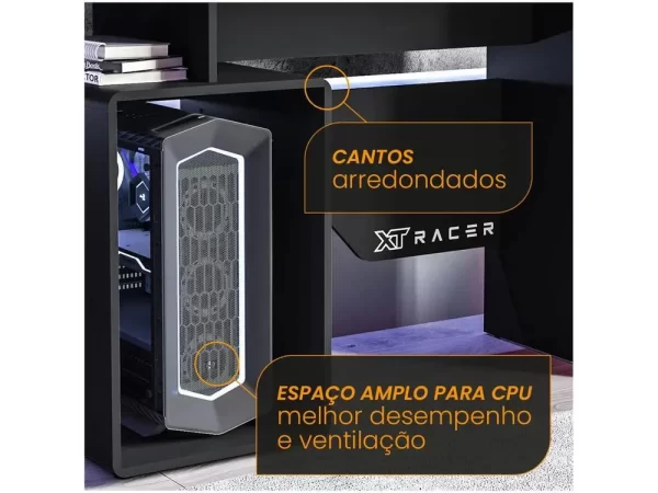 Mesa Gamer XT Racer Art Preto e Branco 1 Nicho - Imagem 4