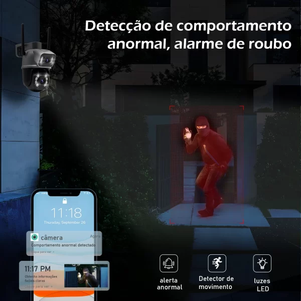 icsee，Preto，cameras vigilância wifi，camera de segurança，monitor，camera 4k ultra hd，camera de seguranca wi fi prova d água - Imagem 2