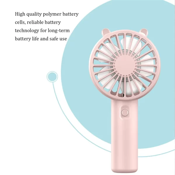Mini ventilador portátil usb recarregável ventiladores mesa com base pequena maquiagem cílios refrigerador feminino meninas escritório ao ar livre branco - Imagem 6