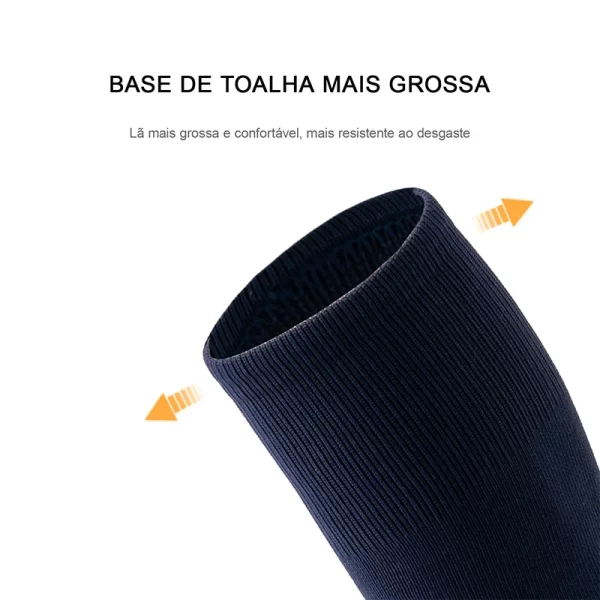 Meias de Futebol Antiderrapantes e Ciclismo - Kit com 6 Pares - Imagem 5