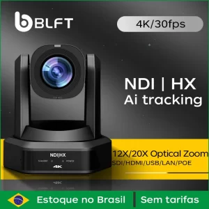 Câmera 4K PTZ com Zoom Óptico e Rastreamento Automático