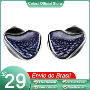 Kinera Celest Wyvern Preto Fones de Ouvido com Microfone