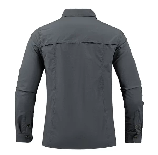 Homens verão tático camisas de manga comprida eua quente ao ar livre multi-bolso exército verde à prova dwaterproof água verão acampamento pesca carga camisas - Imagem 6