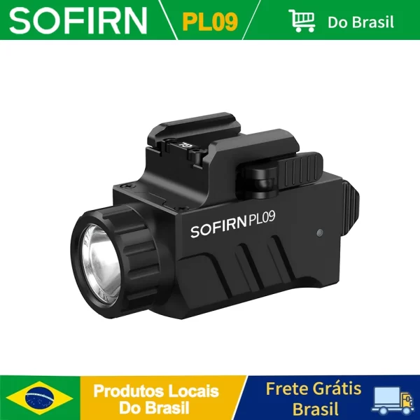 Lanterna tática SOFIRN PL09 SST40 luz LED 1600lm recarregável peso leve alto lúmen com modo estroboscópico