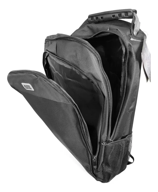 Mochila Reforçada Executiva Com Cabo De Aço Preta Trabalho - Imagem 4
