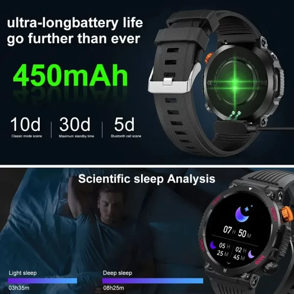 Relógio Inteligente Masculino Esportes Bluetooth LED Fitness - Imagem 5