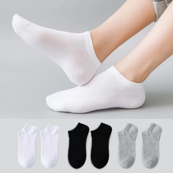 12 Pares, Meias Curtas de Barco, Meias Masculinas de Algodão, Leves, Respiráveis, Meias Curtas, Contendo Algodão - Imagem 6