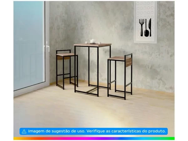 Mesa Quadrada Bistrô Multivisão - Imagem 2