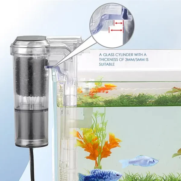 Filtro De Tanque De Peixes Quieto Ajustável, Filtros De Aquário, Filtro De Fluxos Externos - Imagem 3