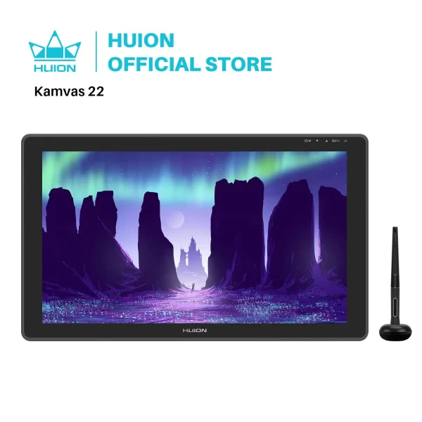 HUION-Kamvas 22 Monitor para Tablet Anti-Brilho, Ecrã com Caneta, 21.5 ", 120% s, RGB, Windows, Mac, Dispositivo Android
