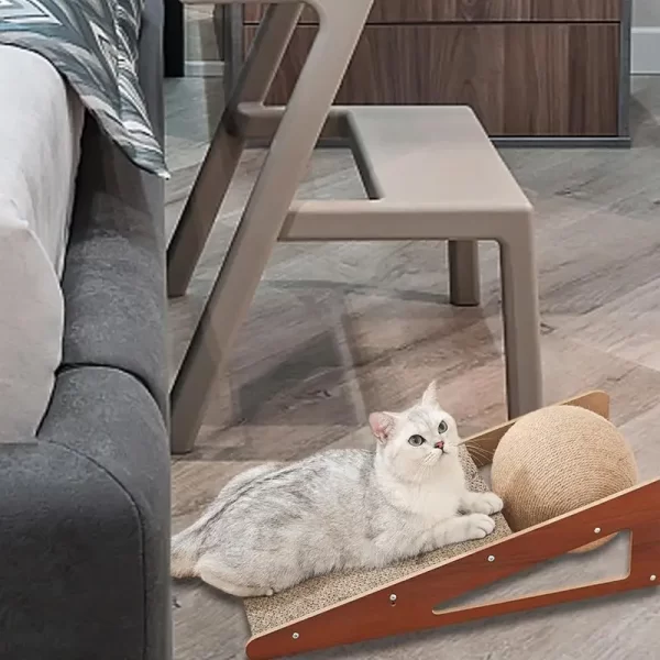 Gato scratcher brinquedo gato scratcher com bola natural sisal gato scratcher para gatos e gatinhos durável e duradouro - Imagem 3