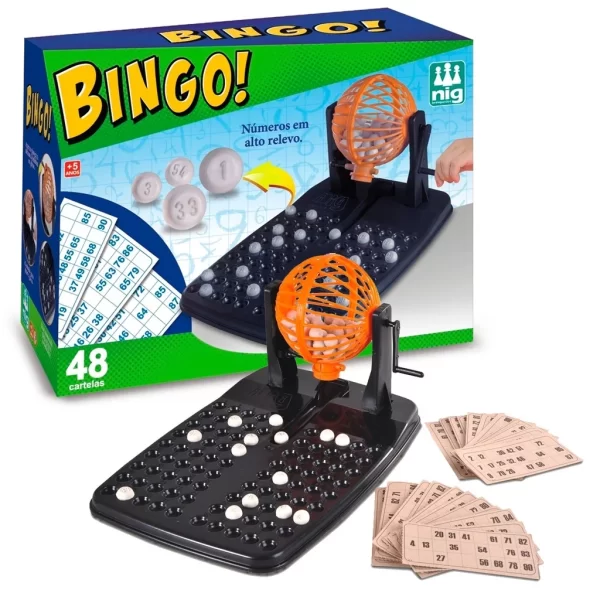 Jogo Bingo Nig Brinquedos com 48 Cartelas