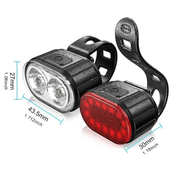 Lanterna Traseira de Bicicleta Recarregável USB à Prova d'Água - Imagem 5