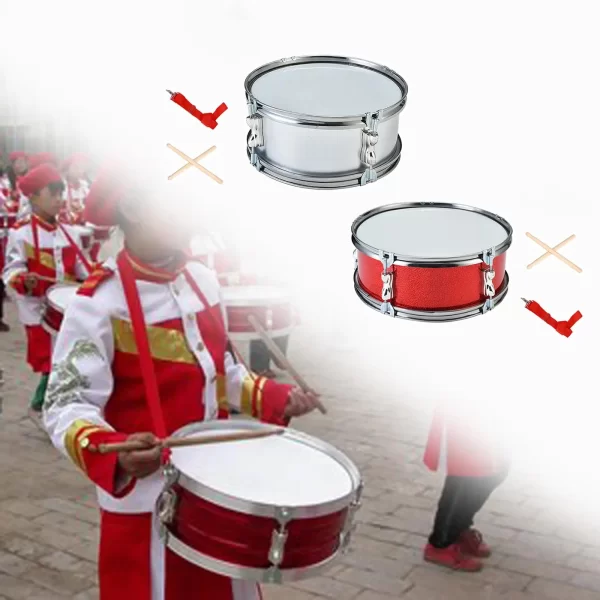 Tambor snare de 11 polegadas, leve, portátil, profissional, com alça de ombro, tambores de música para meninos, crianças, adolescentes, presentes - Imagem 4