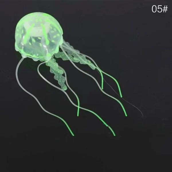 Nadar efeito brilhante água-viva artificial decoração do aquário tanque de peixes subaquático planta viva ornamento luminoso paisagem aquática - Imagem 5