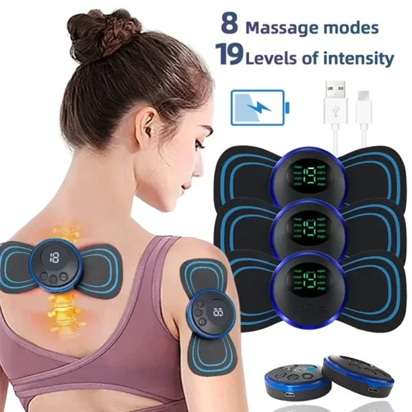 Massageador pescoço maca remendo adesivo traseiro estimulação muscular pulso remendo fitness pescoço alívio da dor corporal