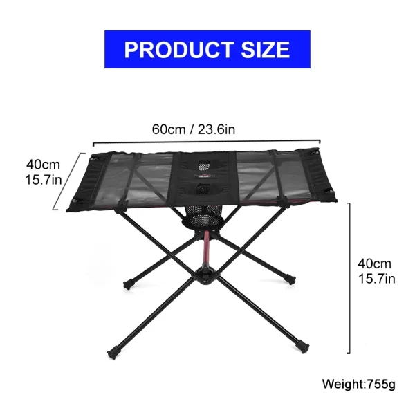Widesea acampamento mesa dobrável turista piquenique pliante jantar dobrável móveis de viagem equipamentos suprimentos turismo pesca ao ar livre - Imagem 2