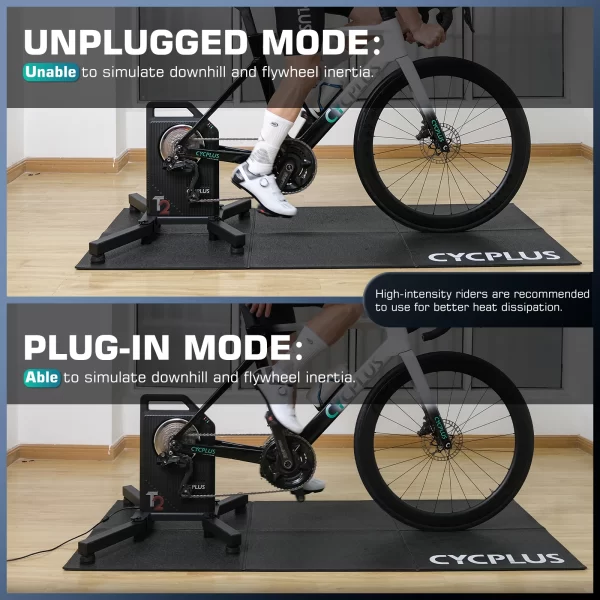 Cycplus t2 ciclismo inteligente bicicleta trainer exercício rolo treinamento interno ant + ble 5.0 acessórios da bicicleta - Imagem 6