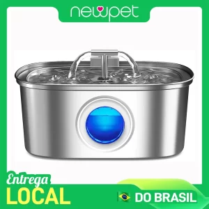 Bebedouro Automático de Aço Inoxidável para Gatos e Cães