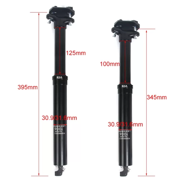 Kindshock ks exa 900i hidráulico gota espigão selim mountain bike fio controle elevador tubo do assento roteamento interno espigão - Imagem 2