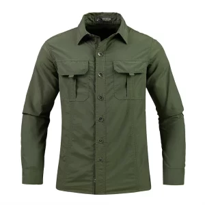 Homens verão tático camisas de manga comprida eua quente ao ar livre multi-bolso exército verde à prova dwaterproof água verão acampamento pesca carga camisas